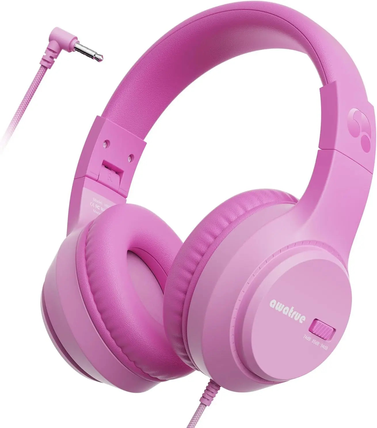 kids wired headphones stereo over ear school 3.5mm