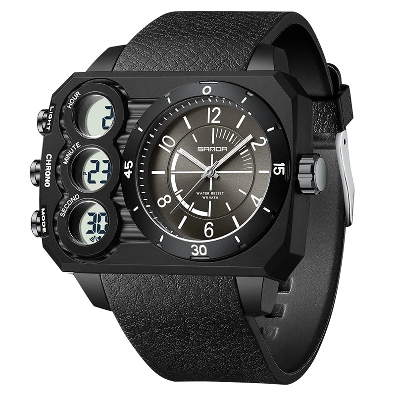 SANDA Men's LED Waterproof Sports Watch