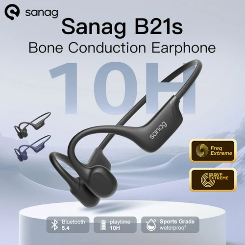 Bone Conduction Wireless Bluetooth Earphones HiFi Waterproof Sports