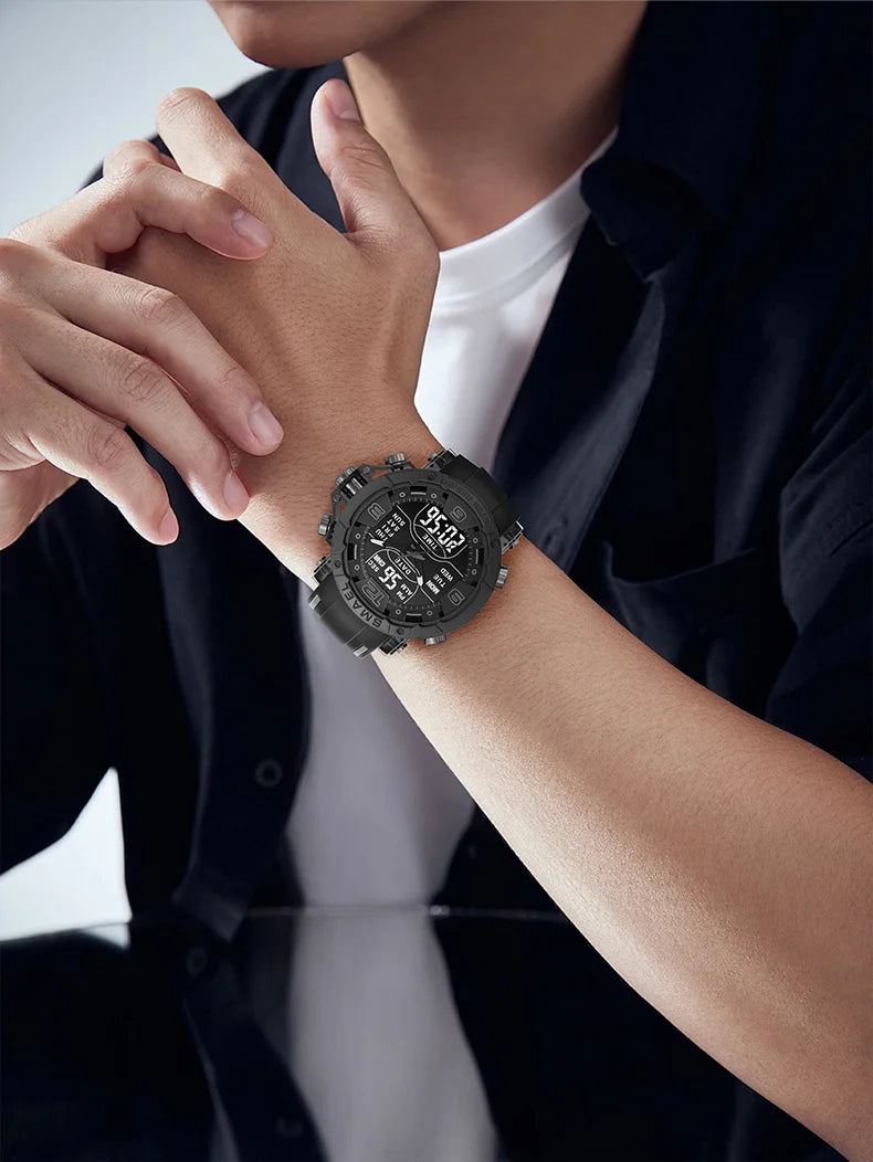 SMAEL Waterproof Quartz Sport Alarm Watch Nightlight