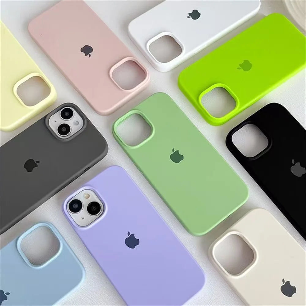 Original silicone case for iPhone durable slim protective cover
