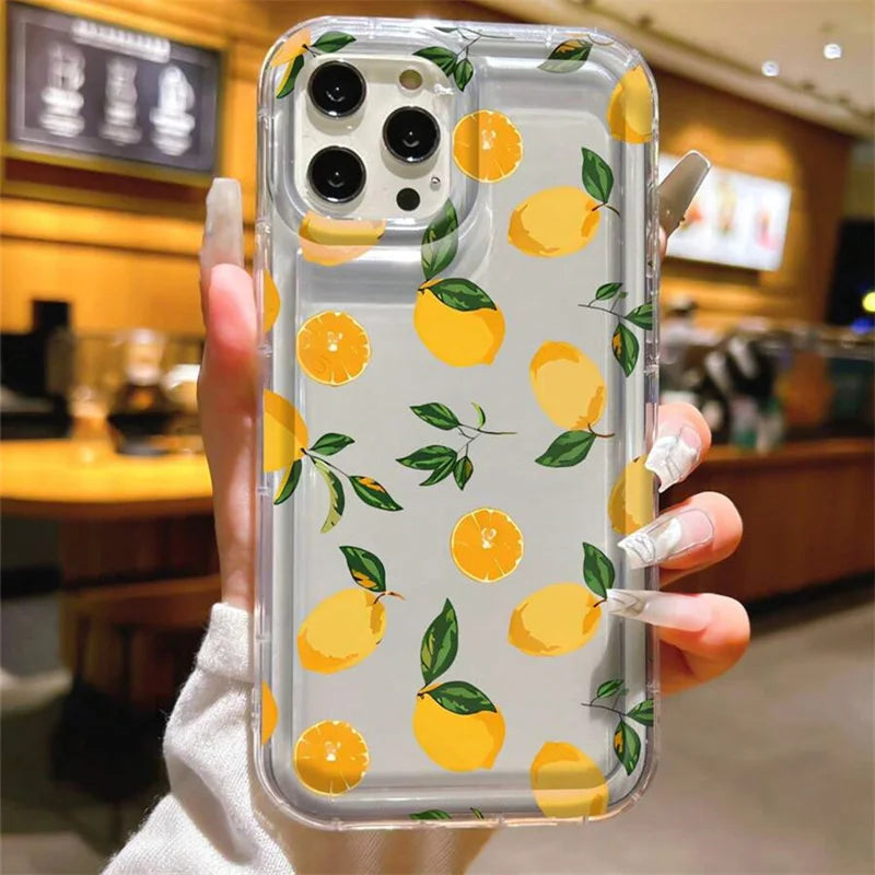 Summer Lemon Fruit TPU Shockproof iPhone Case