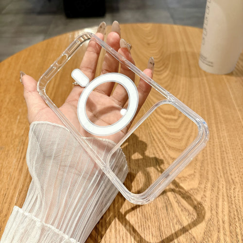 Clear hard acrylic MagSafe case for iPhone 17 series
