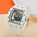 Luxury Barrel Watch Hollow Quartz Design Transparent Men’s Fashion Timepiece