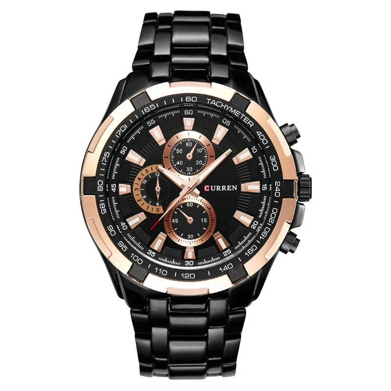 CURREN Men Quartz Watch Waterproof Large Dial
