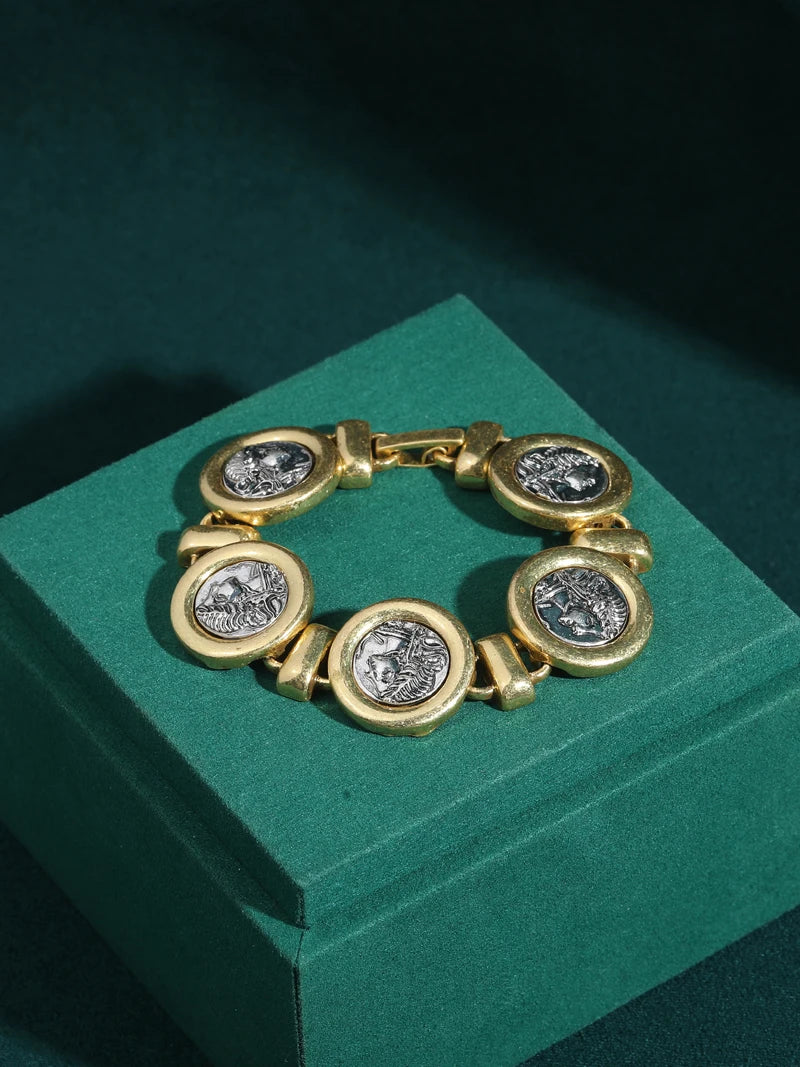 vintage coin bracelet gold women jewelry luxury dubai gift