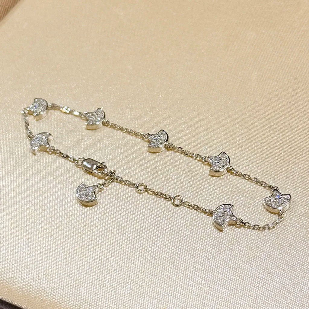 luxury silver bracelet women zircon engagement romantic fashionable gift