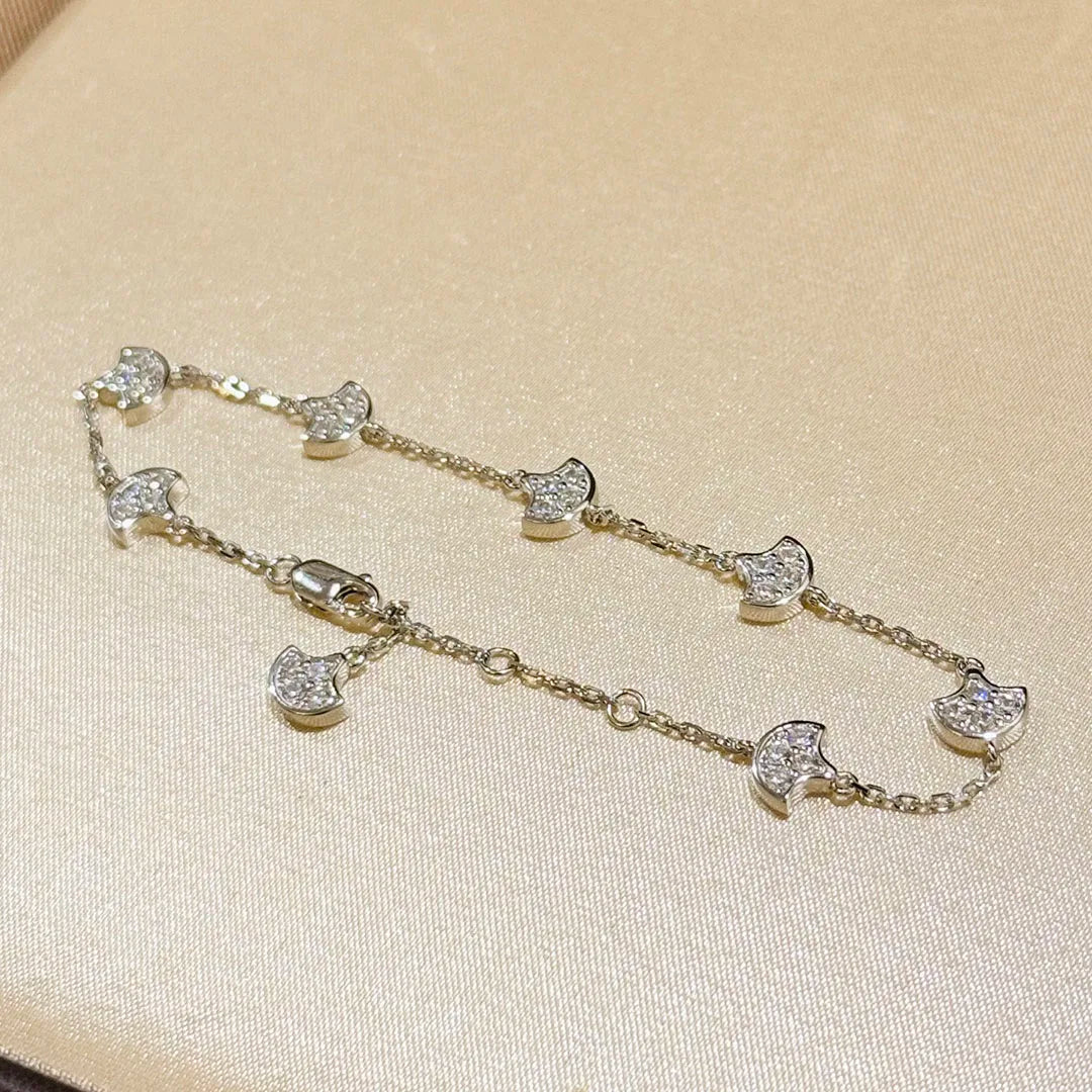 luxury silver bracelet women zircon engagement romantic fashionable gift