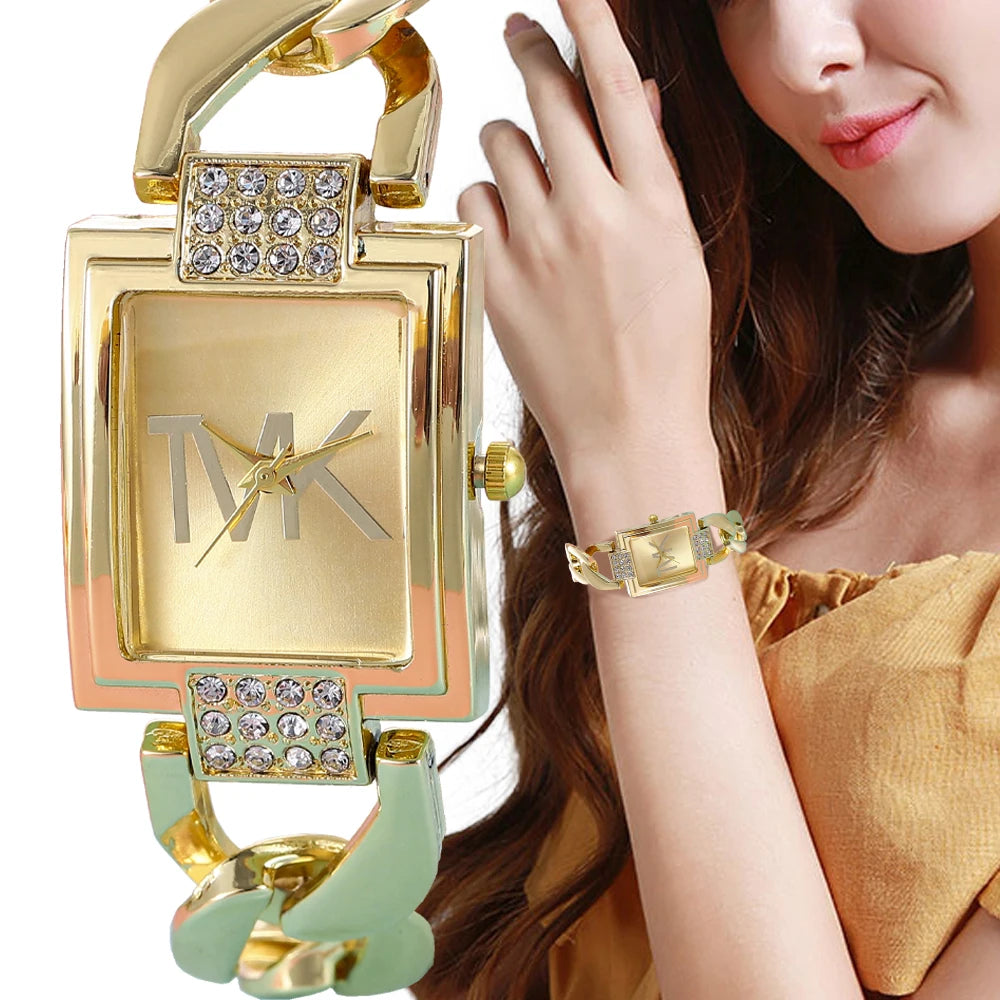 Luxury Women Watch Fashion Elegant Metal Strap Quartz