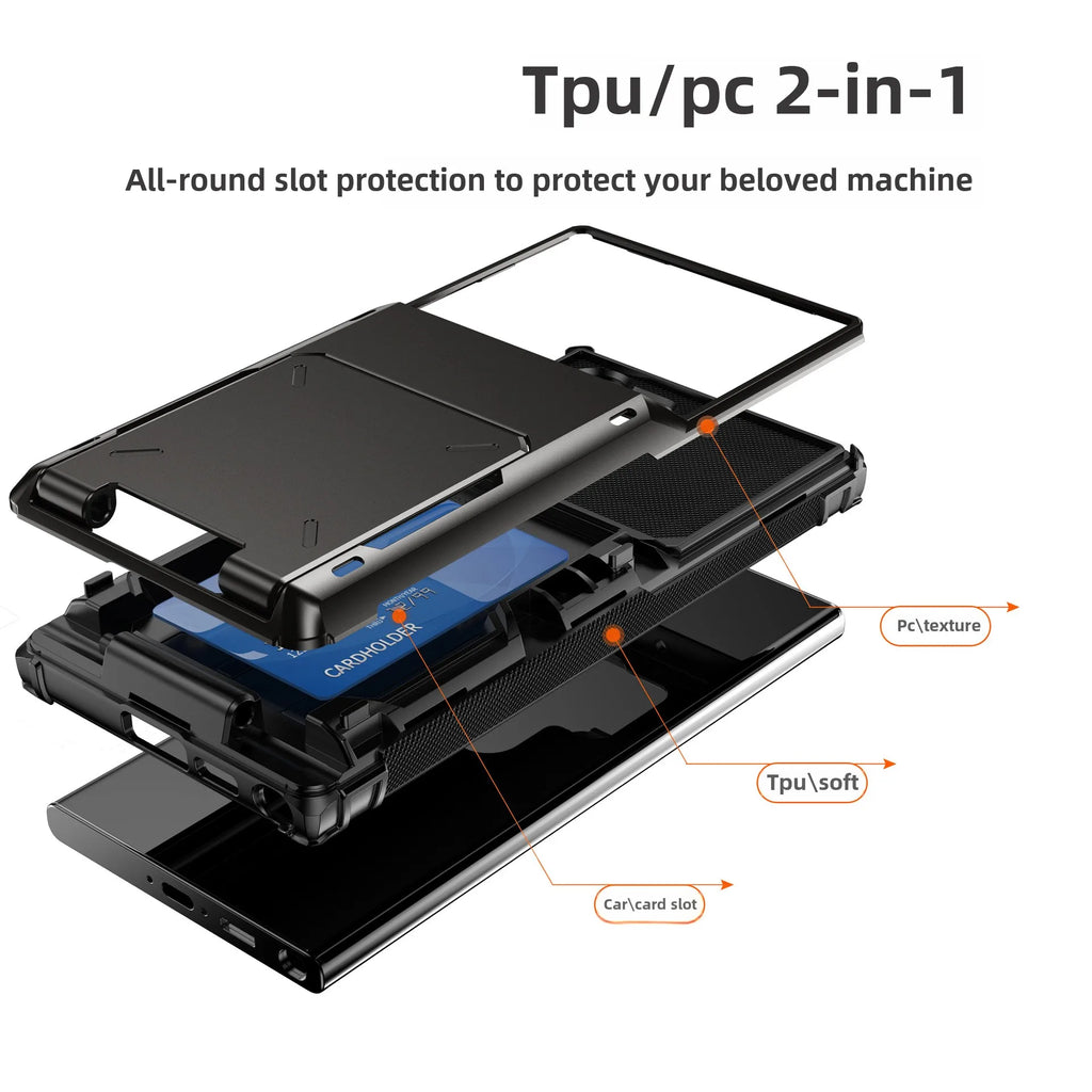 Samsung Galaxy wallet phone case card holder cover