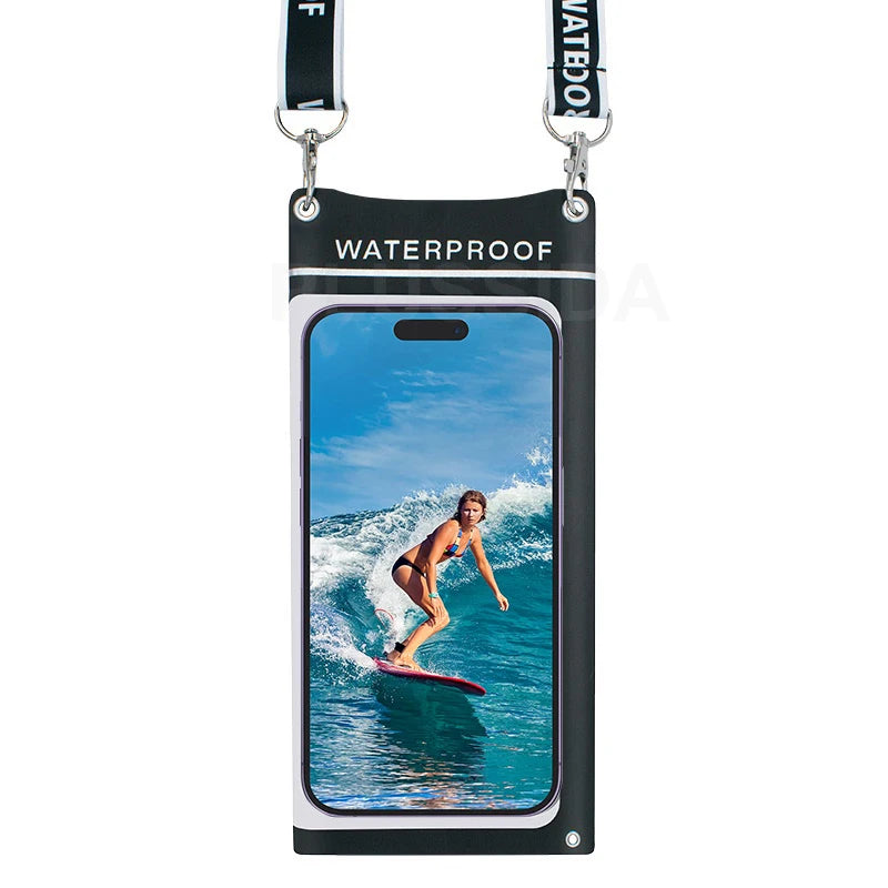 IPX8 waterproof pouch for Samsung and iPhone, perfect for swimming and underwater use