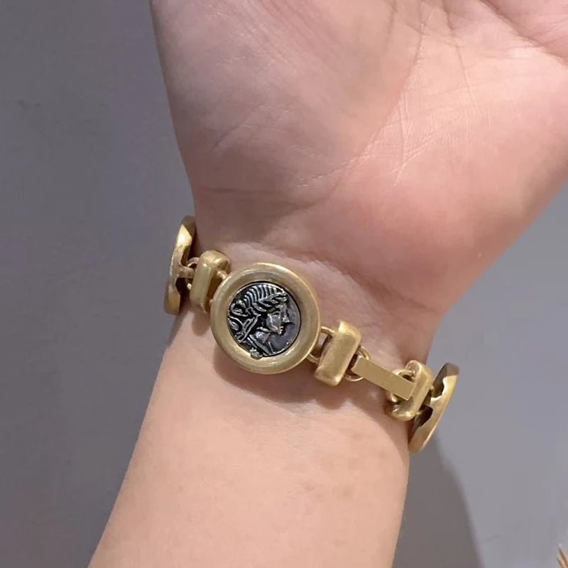 vintage coin bracelet gold women jewelry luxury dubai gift