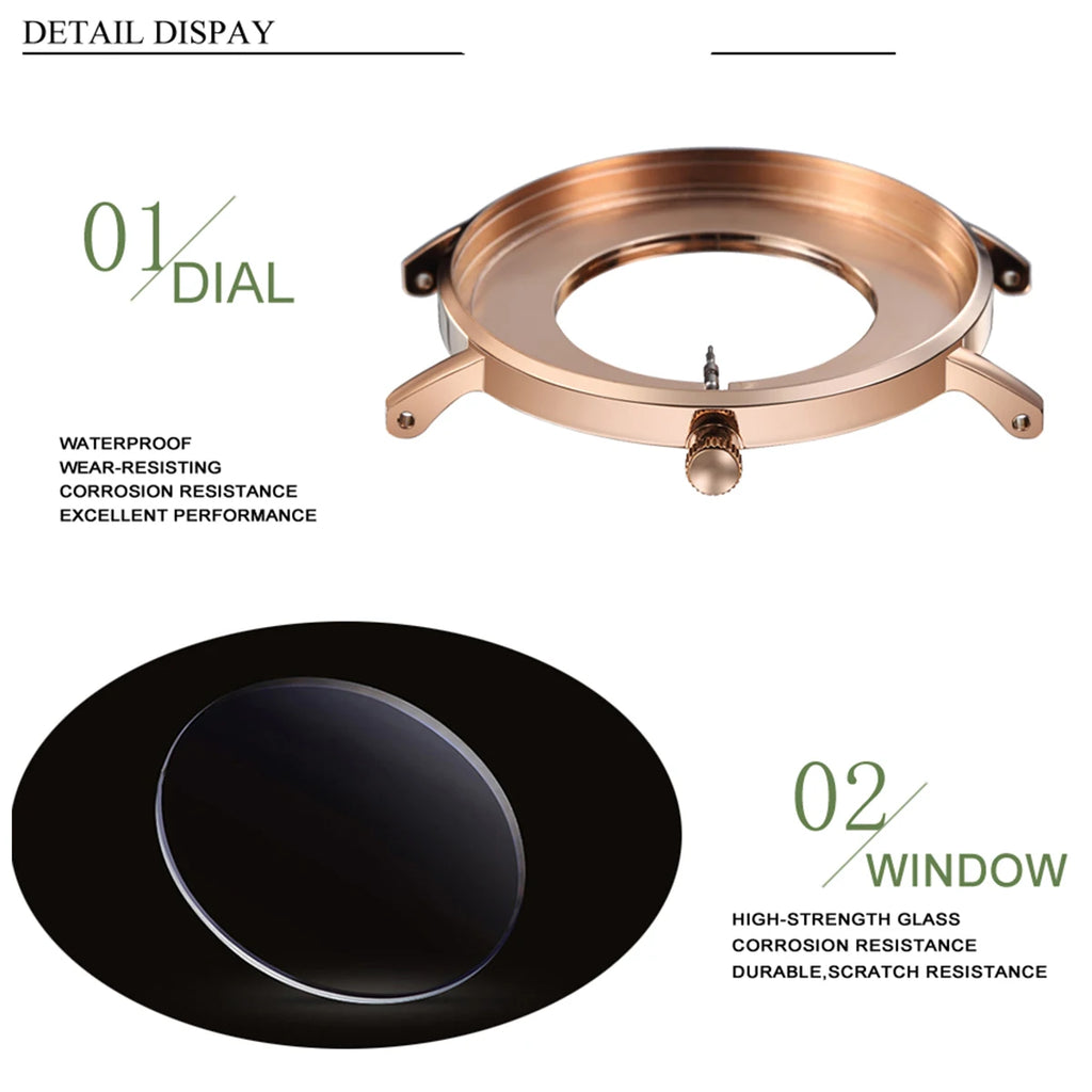 women watch rose gold waterproof quartz stainless steel elegant stylish