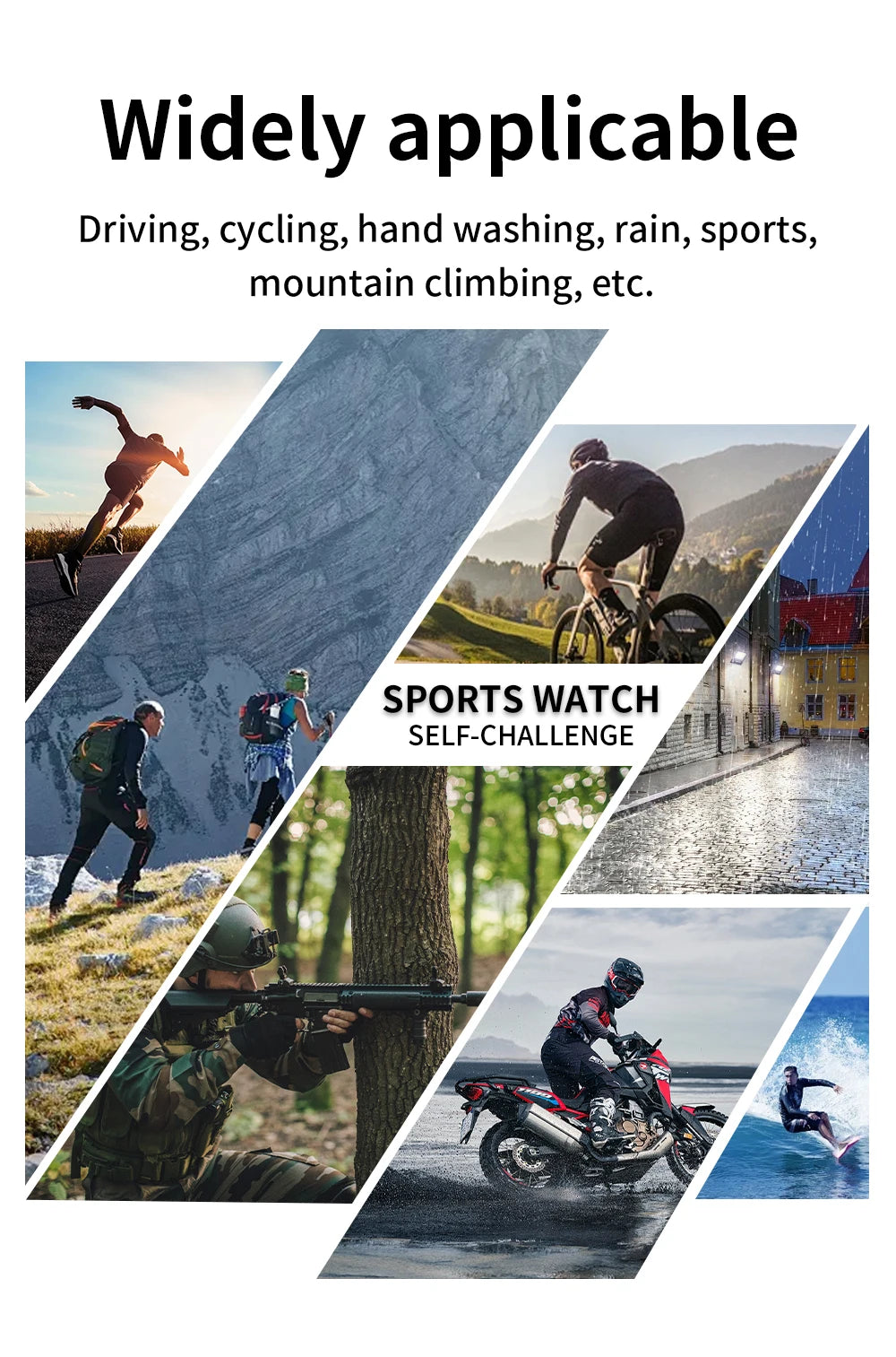 Reloj deportivo LED resistente al agua para hombre SANDA