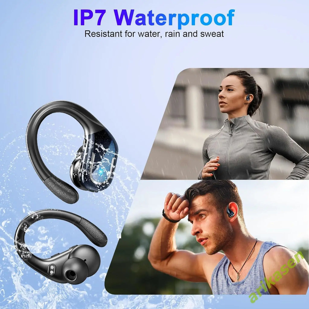Sport wireless earbuds waterproof noise cancelling stereo longplay