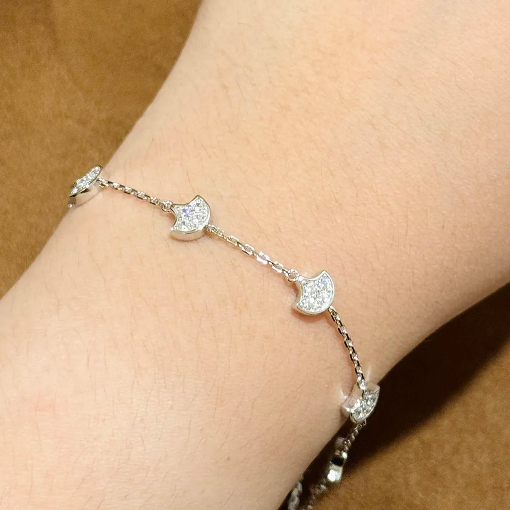 luxury silver bracelet women zircon engagement romantic fashionable gift