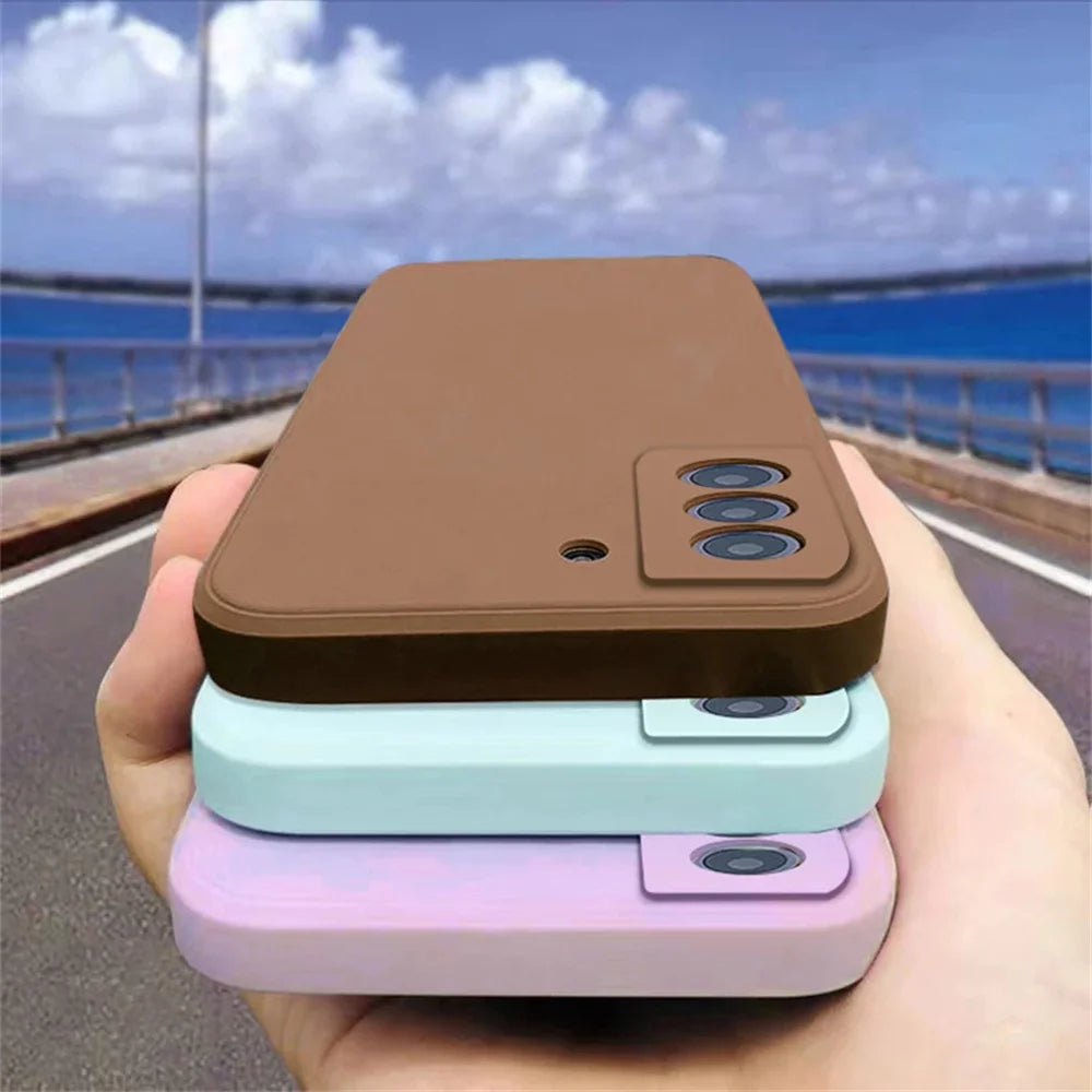 luxury liquid silicone case samsung shockproof soft protective cover