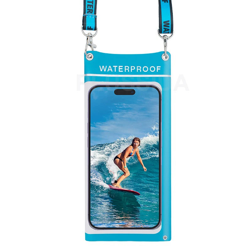 IPX8 waterproof pouch for Samsung and iPhone, perfect for swimming and underwater use