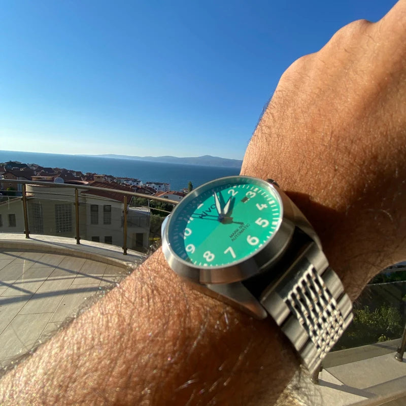 Flieger Pilot Watch Automatic Mechanical Aviator Field Wristwatch