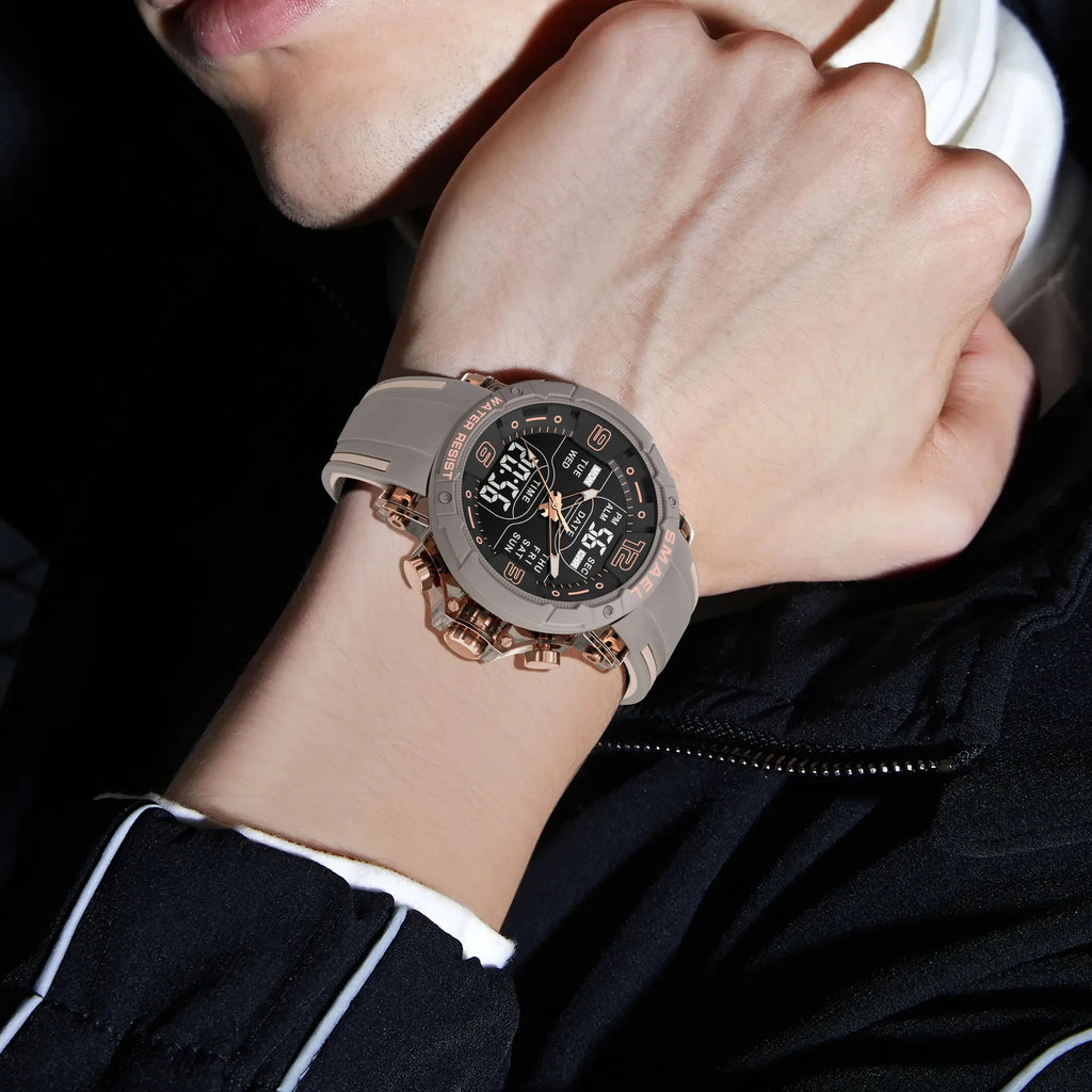 SMAEL Waterproof Quartz Sport Alarm Watch Nightlight