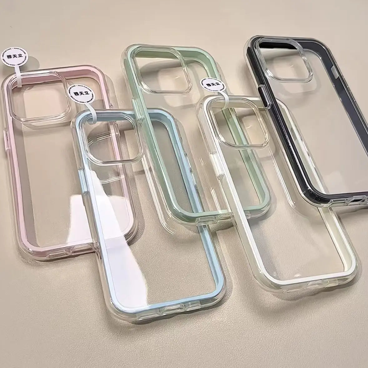 Candy color frame  clear acrylic  shockproof iPhone case