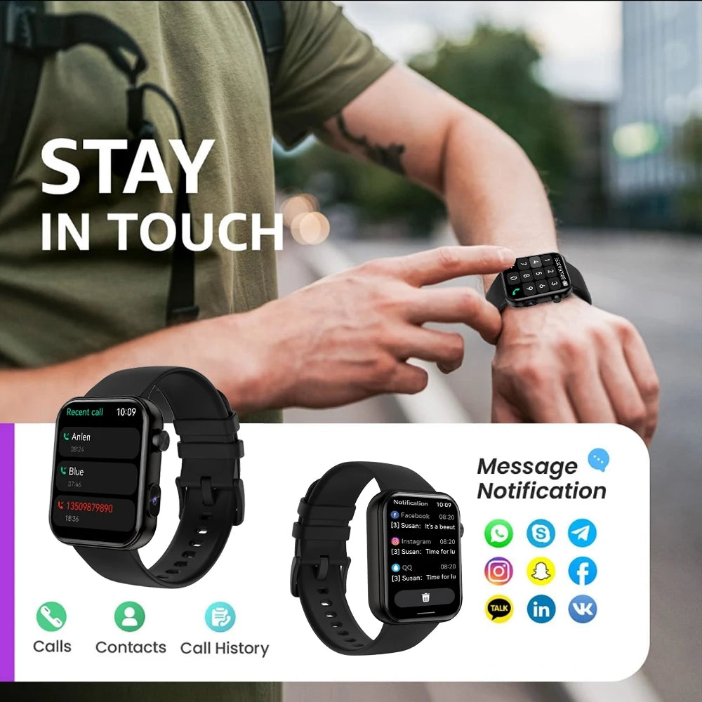 Smartwatch Fitness HeartRate Camera Bluetooth