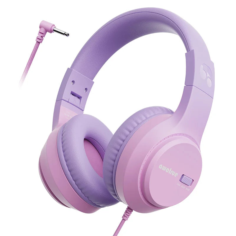 kids wired headphones stereo over ear school 3.5mm