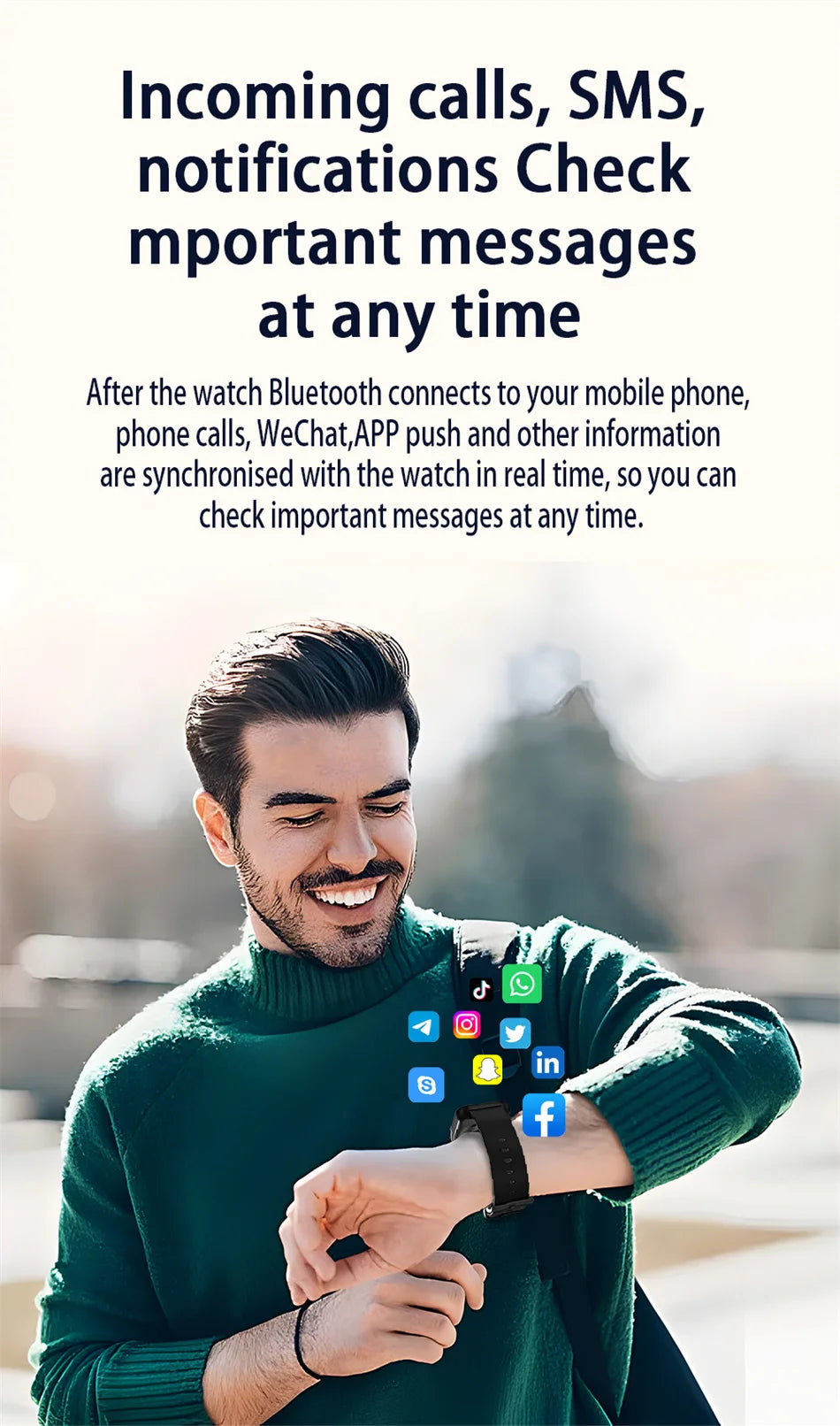 Smartwatch Fitness HeartRate Camera Bluetooth