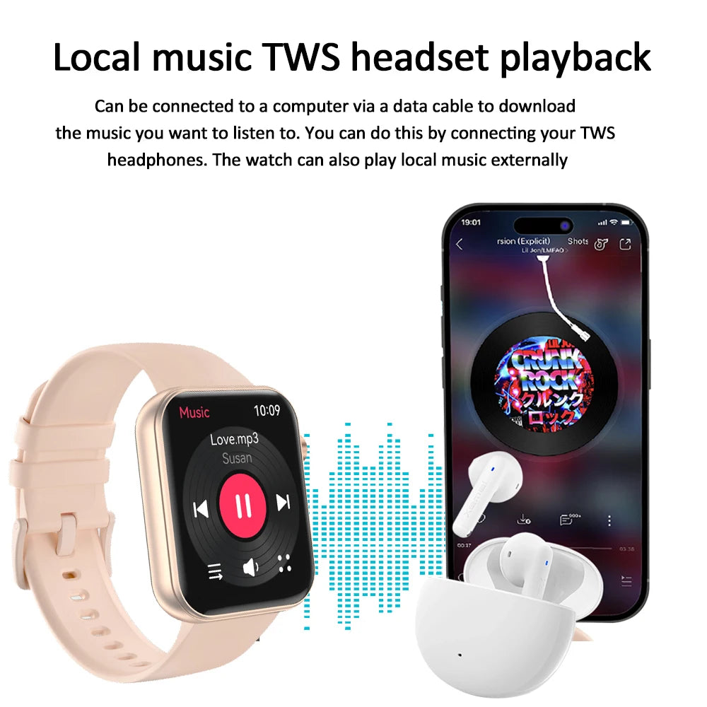 Smartwatch Fitness HeartRate Camera Bluetooth