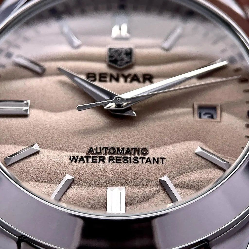 Benyar Mechanical Watch 40mm Stainless Steel Waterproof Men