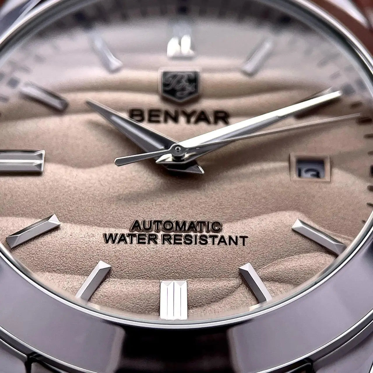 Benyar Mechanical Watch 40mm Stainless Steel Waterproof Men