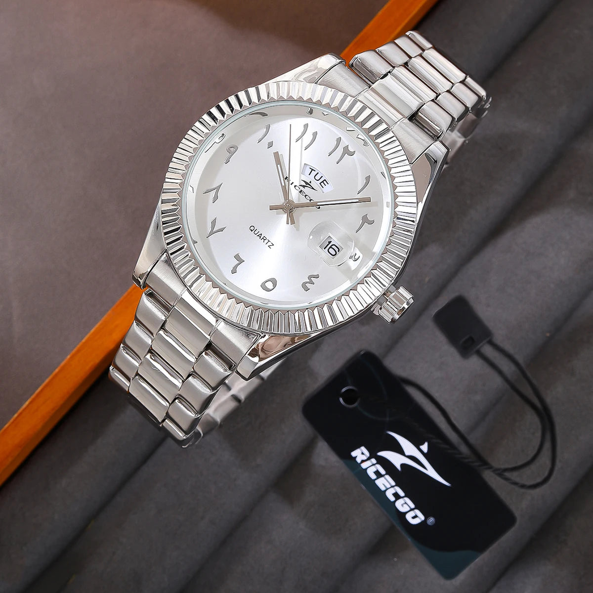 men watch stainless steel business sports calendar wristwatch