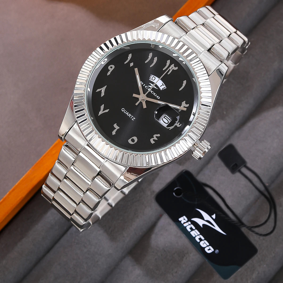 men watch stainless steel business sports calendar wristwatch