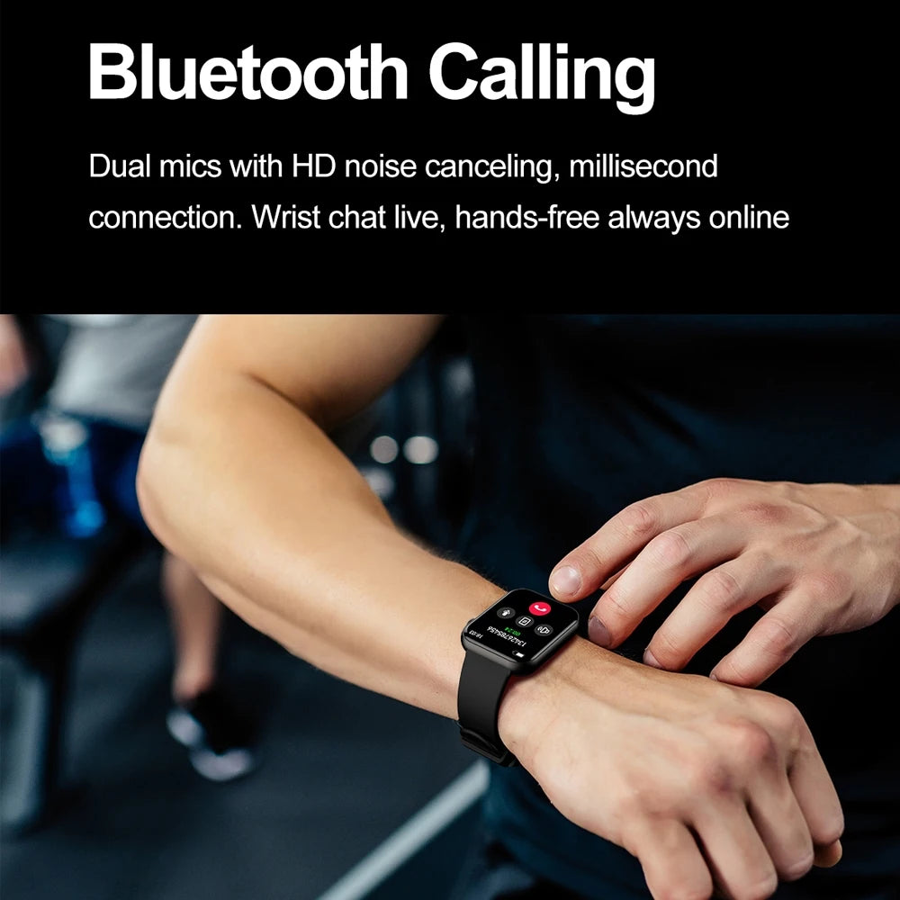 Men's smartwatch with Bluetooth calls sports modes health tracking