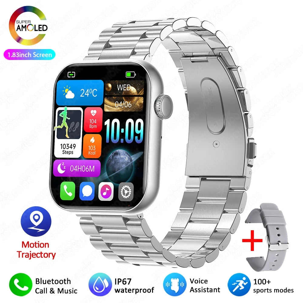 Men's smartwatch with Bluetooth calls sports modes health tracking