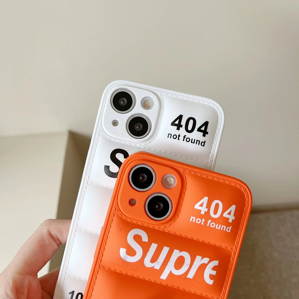 Luxury Down Jacket Phone Case Shockproof Soft Silicone iPhone