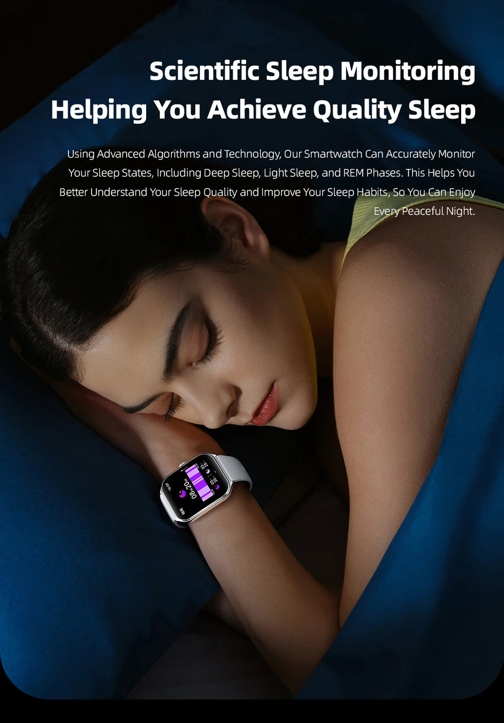 Ultradünne Smartwatch AMOLED Display Anruferinnerung Fitness