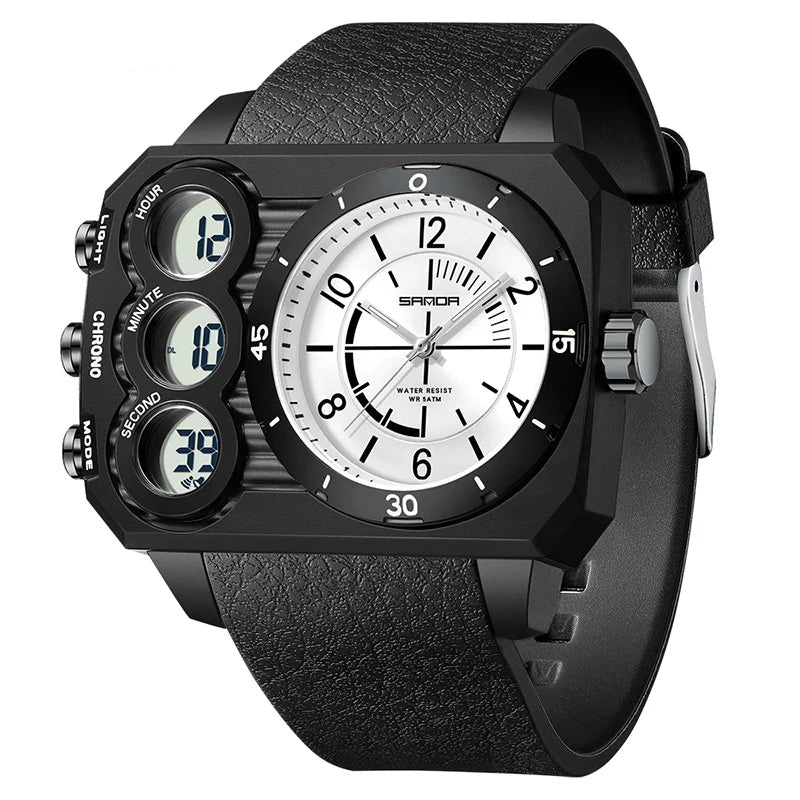 SANDA Men's LED Waterproof Sports Watch
