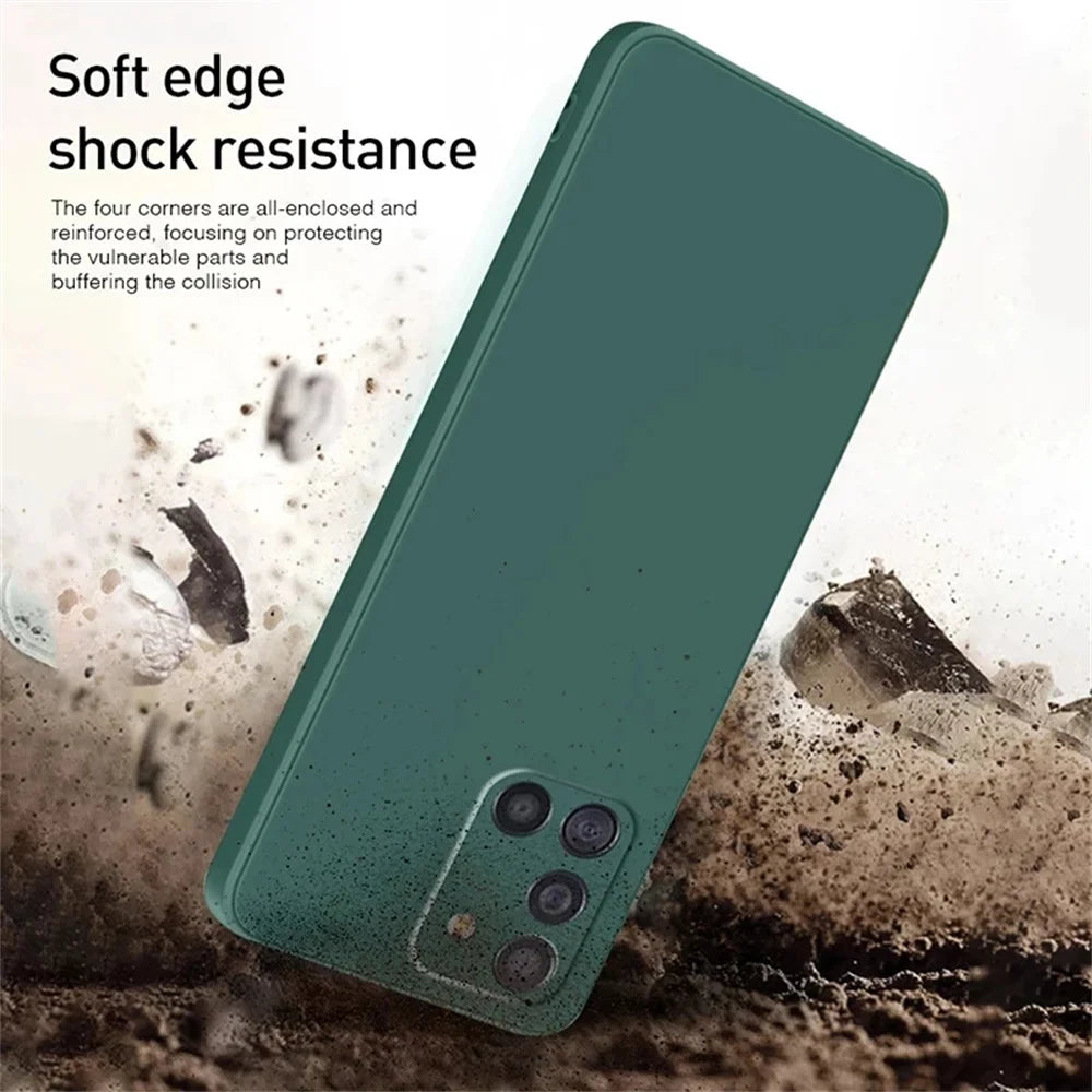 luxury liquid silicone case samsung shockproof soft protective cover