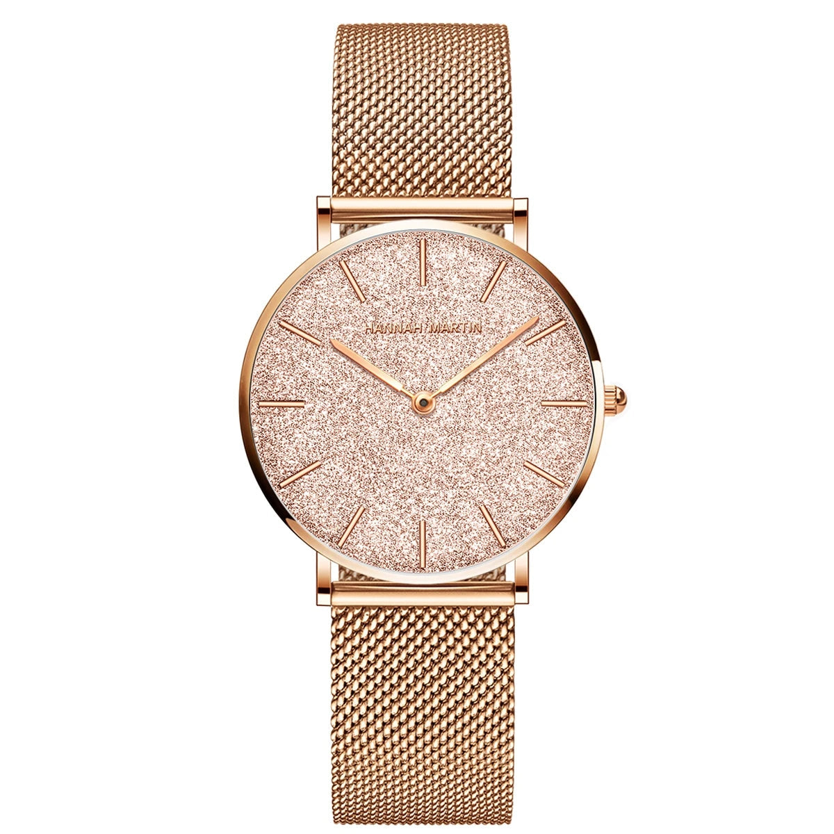 women watch rose gold waterproof quartz stainless steel elegant stylish
