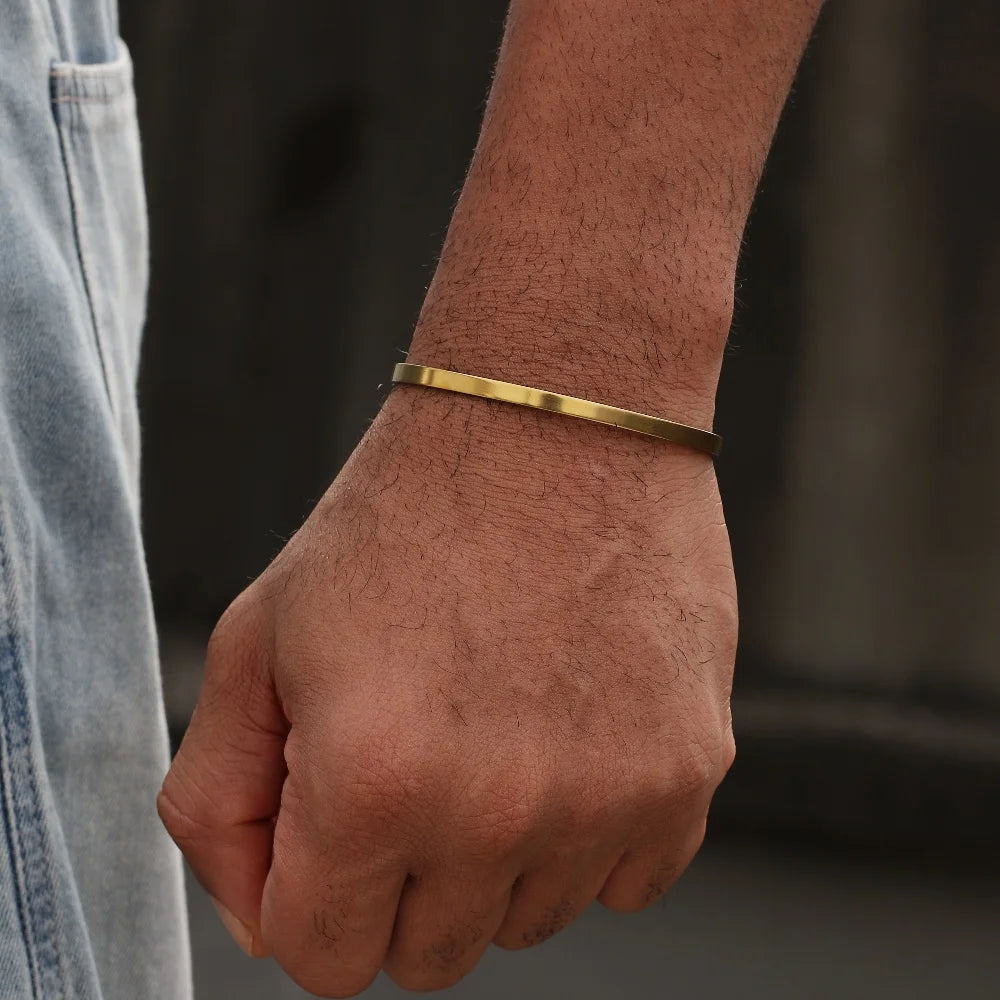 Men's 3mm Cuban Chain Bracelet Stainless Steel Adjustable