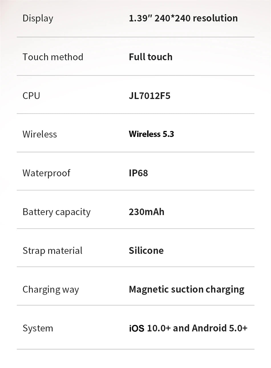 Smartwatch Fitness Bluetooth Health