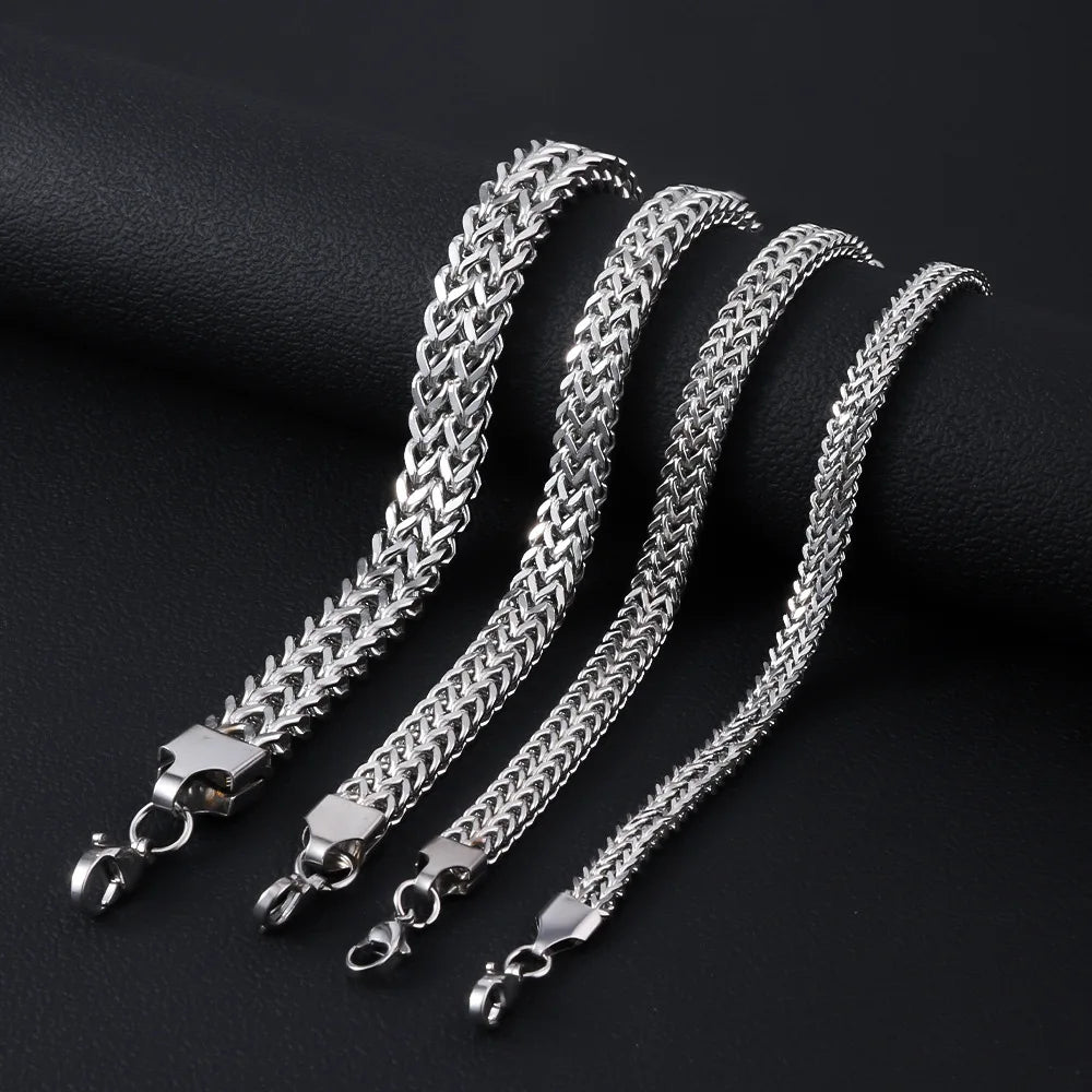 Stainless steel fish scale bracelet durable stylish mens jewelry