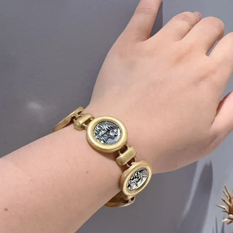 vintage coin bracelet gold women jewelry luxury dubai gift