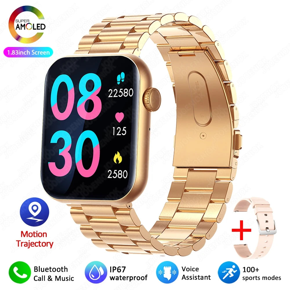 Men's smartwatch with Bluetooth calls sports modes health tracking
