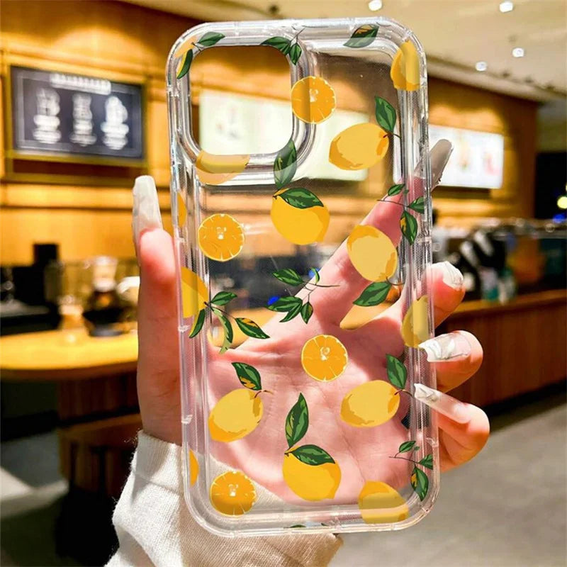 Summer Lemon Fruit TPU Shockproof iPhone Case