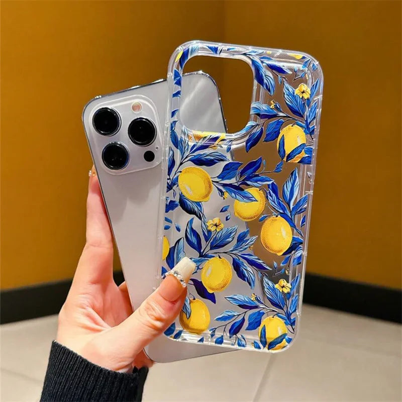 Summer Lemon Fruit TPU Shockproof iPhone Case