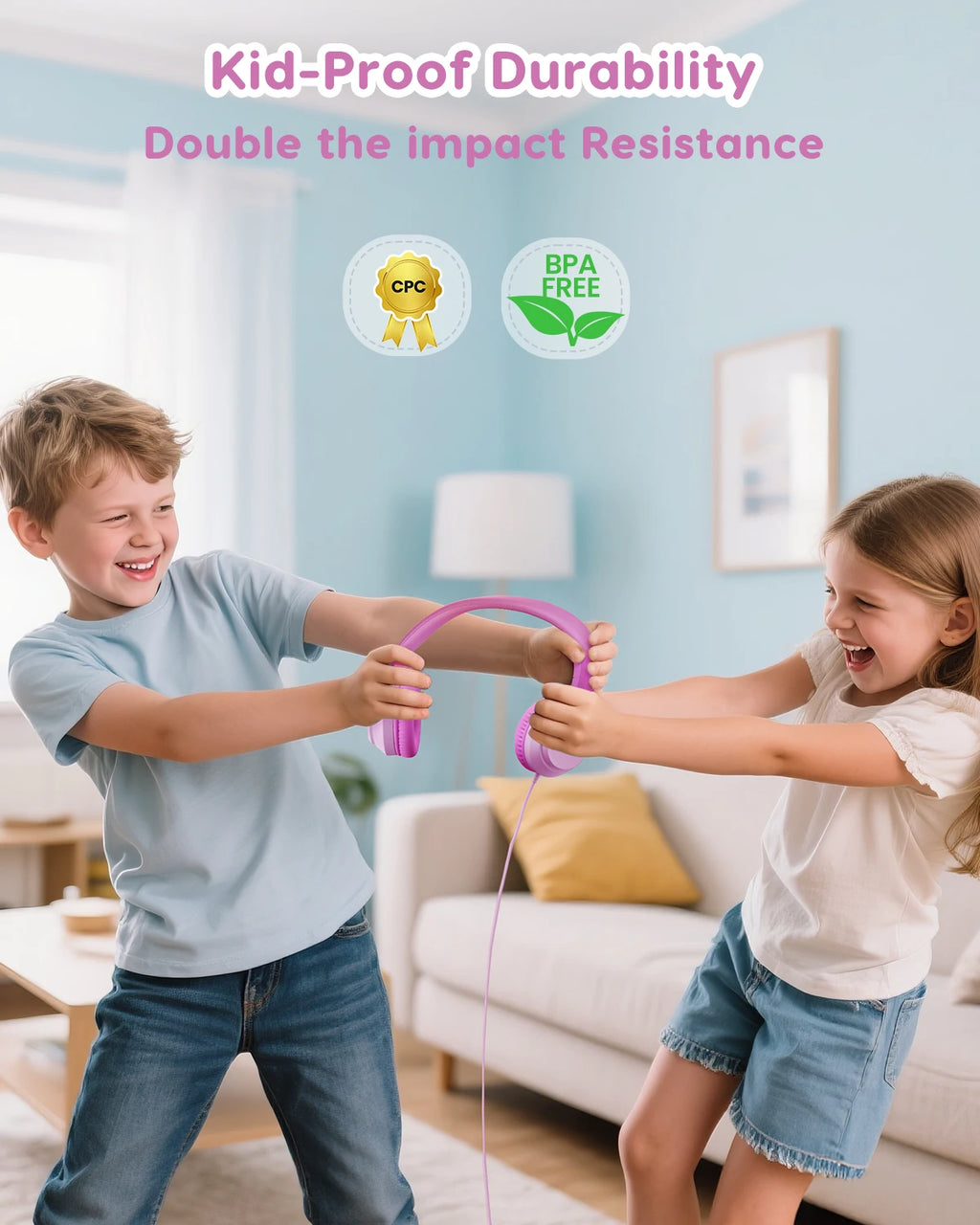 kids wired headphones stereo over ear school 3.5mm