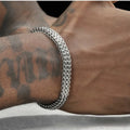 Stainless steel fish scale bracelet durable stylish mens jewelry