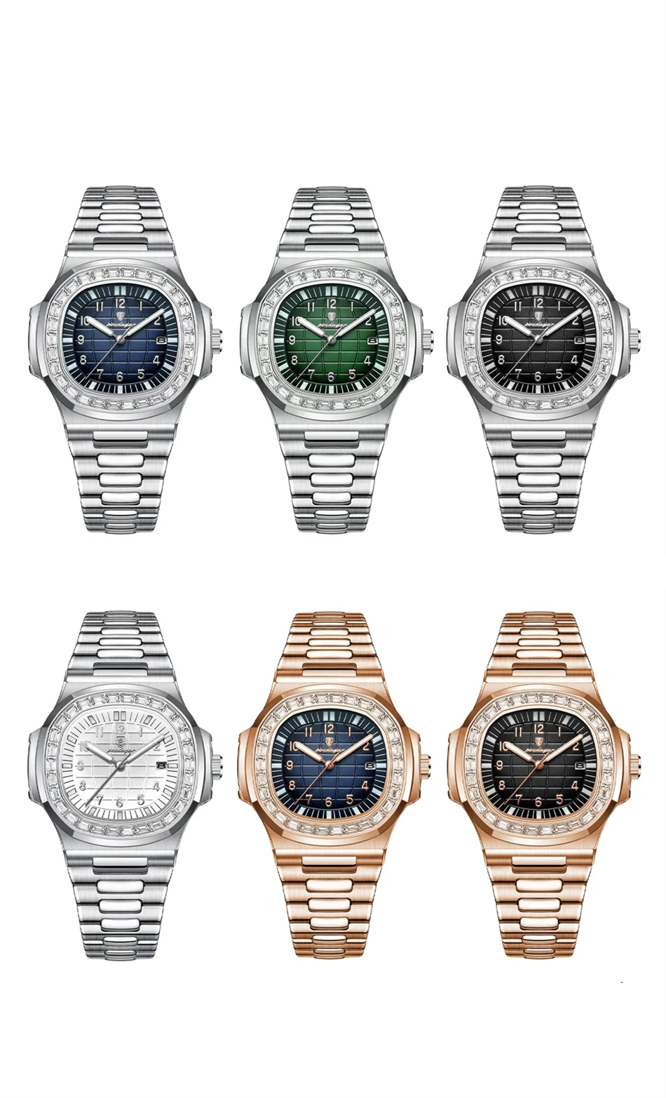 men watch stainless steel quartz waterproof luminous luxury casual trendy